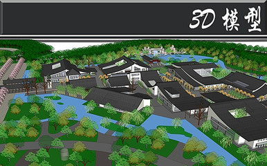 中式建筑景观SU模型的设计理念与实践
